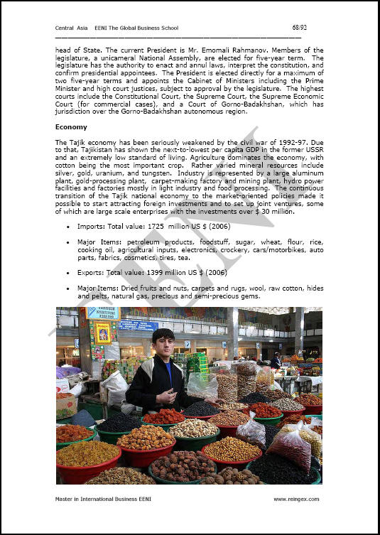 ممارسة الأعمال التجارية في آسيا الوسطى