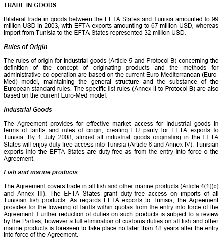 اتفاقية التجارة الحرة الأوروبية - تونس