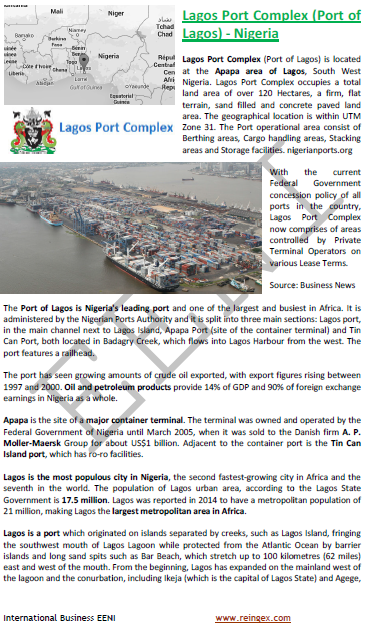 Port of Lagos Nigeria