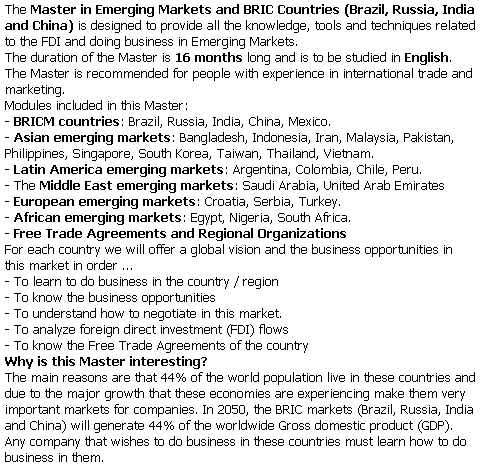 Mater BRIC Markets